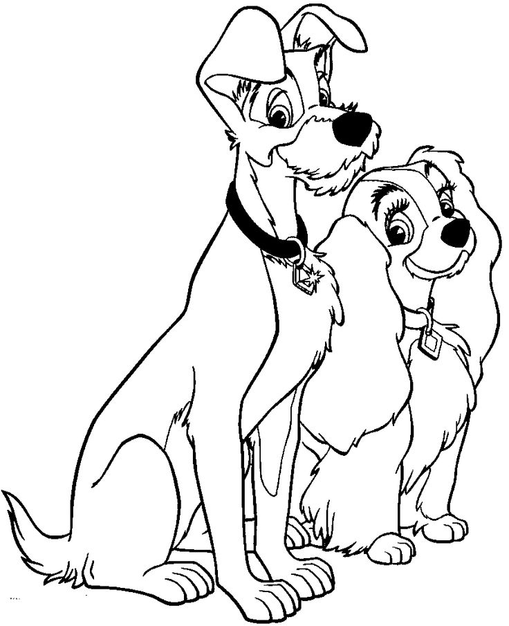 736x905 30 Best Lady And The Tramp Coloring Pages Images