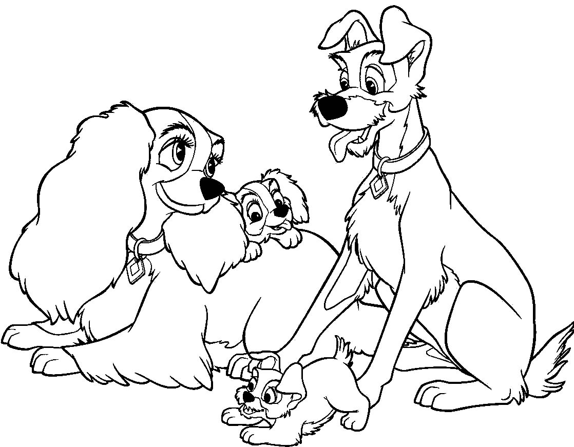 1118x871 Lady And The Tramp Coloring Pages