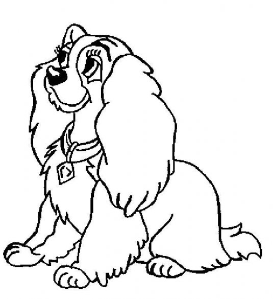 535x585 Disney Lady And The Tramp Coloring Page