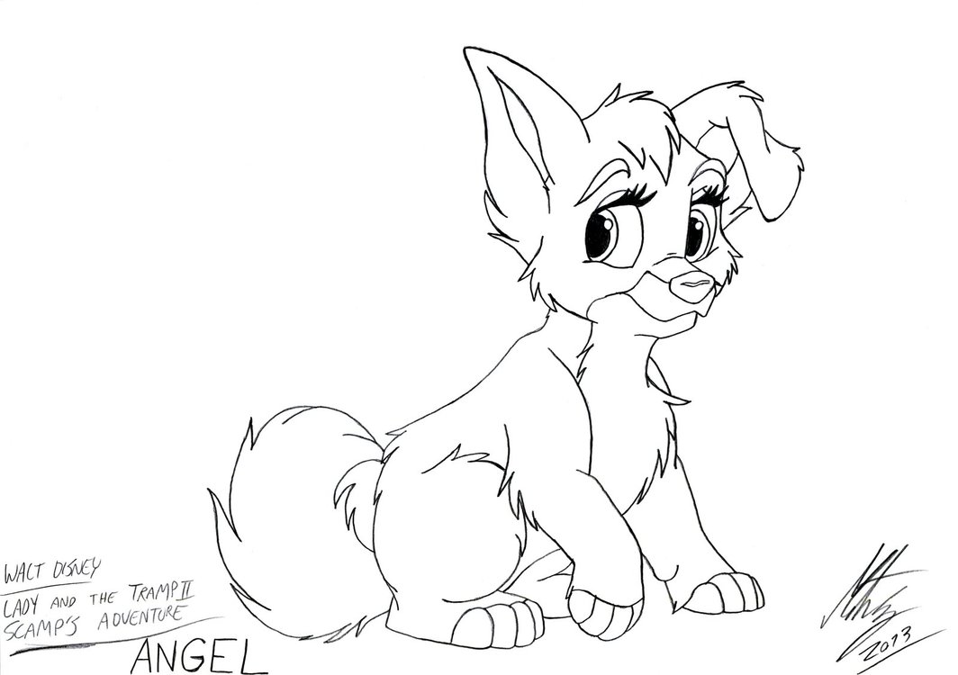 1064x750 Lady And The Tramp 2 Coloring Pages