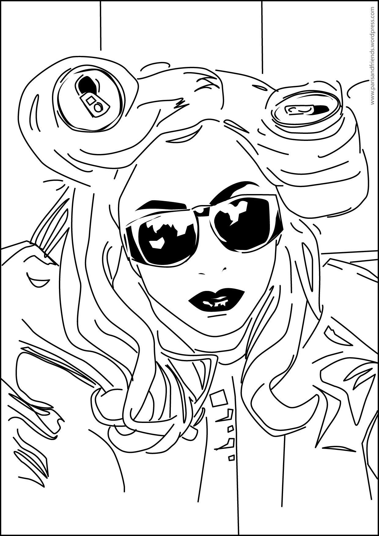 Lady Gaga Coloring Pages