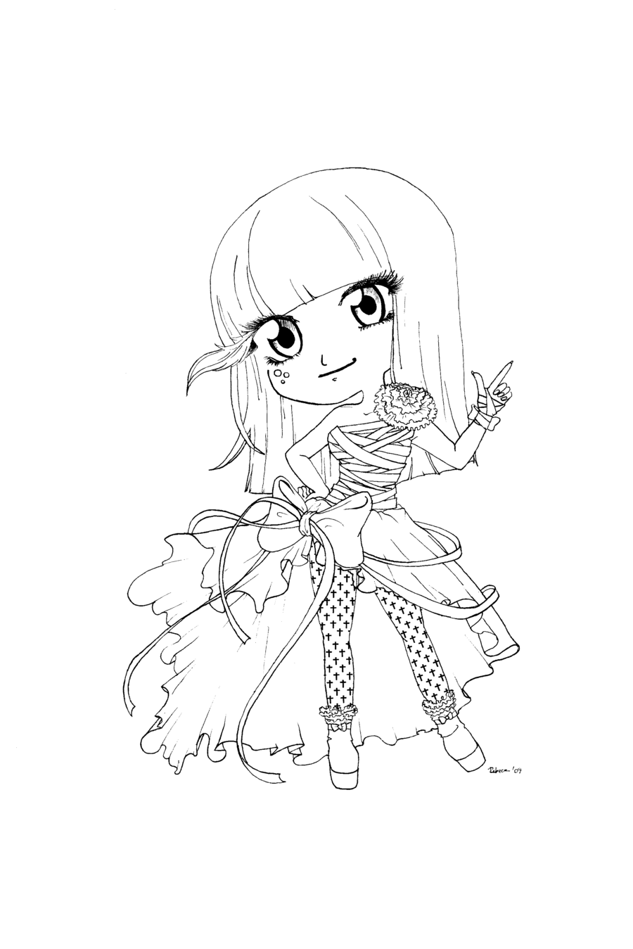 900x1349 Chibi Coloring Pages Lady Gaga Chibi Colouring Pages Coloring