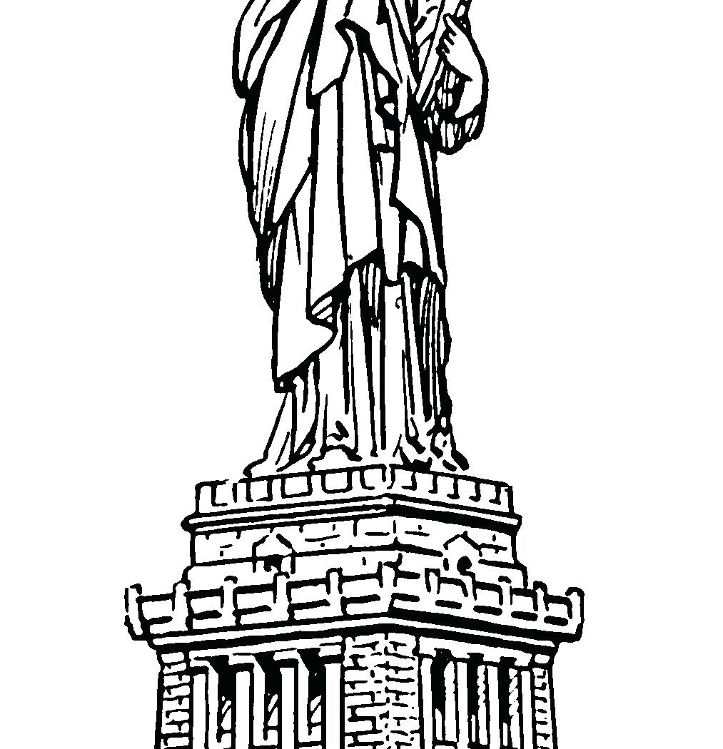1013x1050 Coloring Pages ~ Statue Of Liberty Coloring Page Realistic Pages