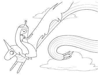 338x282 5 Lady Rainicorn Coloring Page