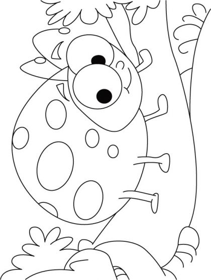 420x556 Ladybug Coloring Pages Smiling