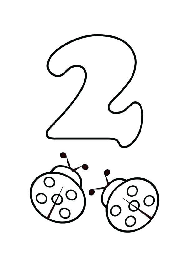 600x848 Ladybugs Coloring Sheets Kids Learn Number 2 With Two Ladybugs