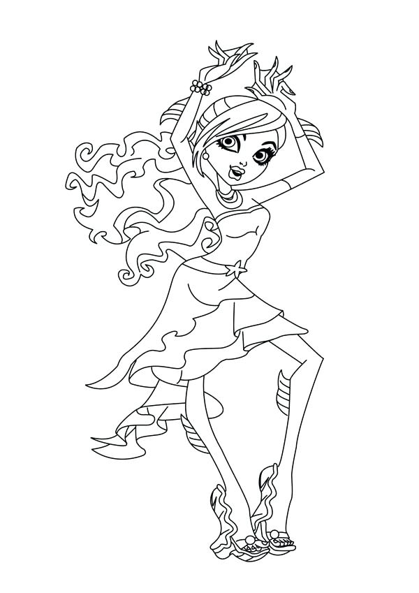 600x849 Monster High Coloring Pages Lagoona Blue