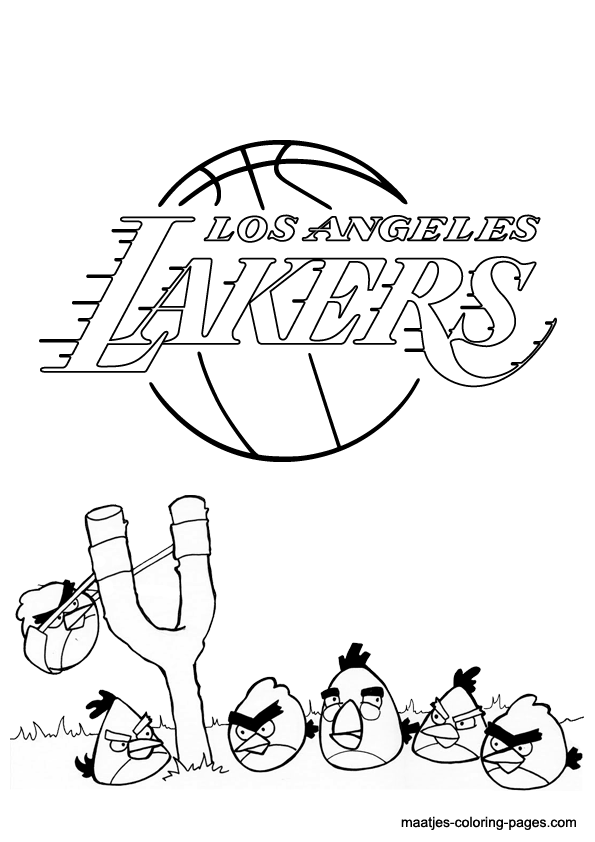 595x842 La Lakers Coloring Pages Los Angeles Lakers Coloring Page Coloring