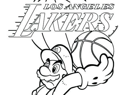 440x330 Coloring Pages Coloring Pages Lakers Logo Coloring Sheet