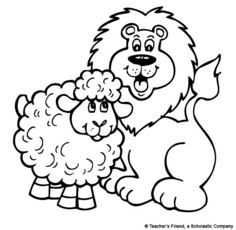 236x230 Lion And Lamb Coloring Sheets On Coloring Pages Images Drawings