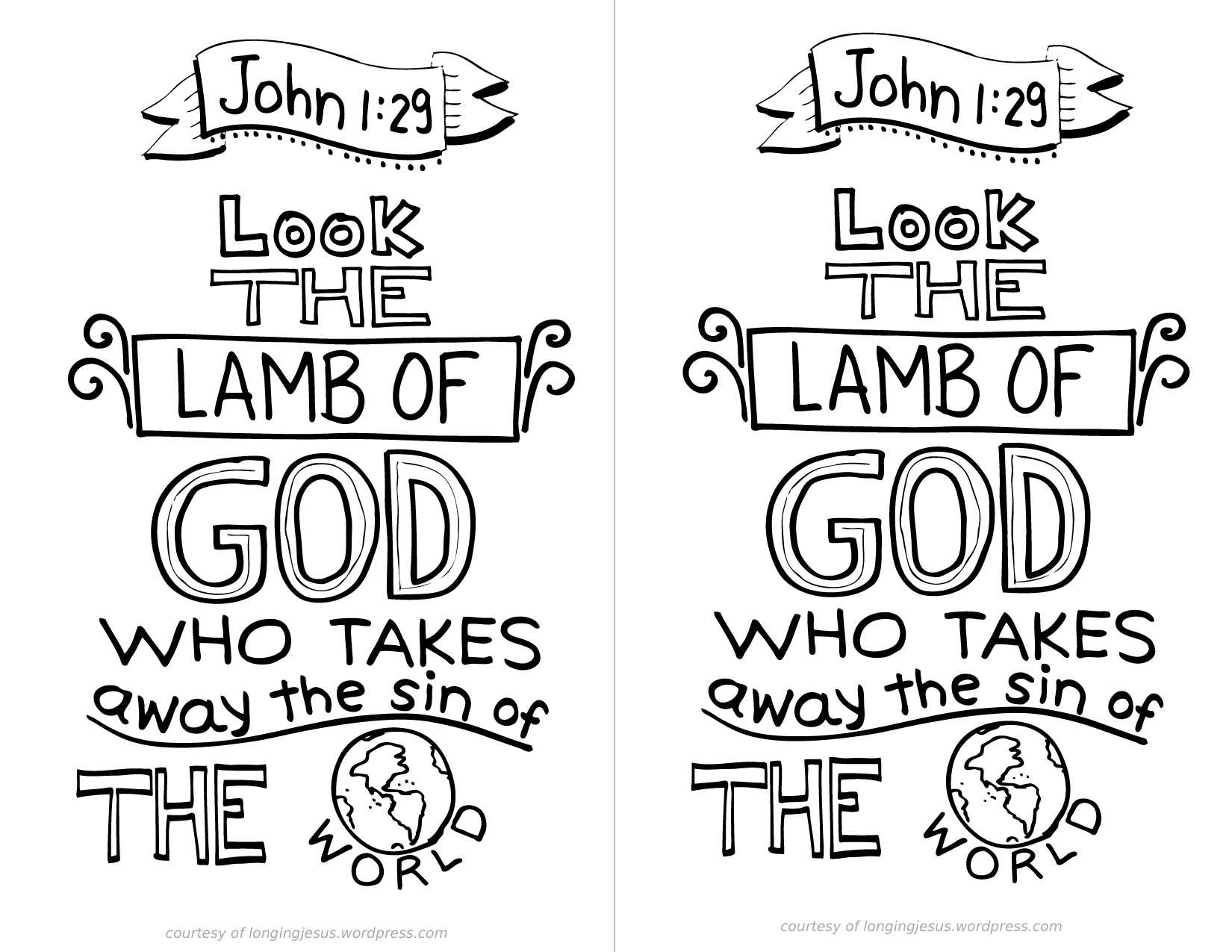 Lamb Of God Coloring Page