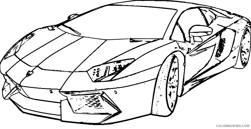 877x454 Lamborghini Aventador Coloring Pages Front View Coloring4free