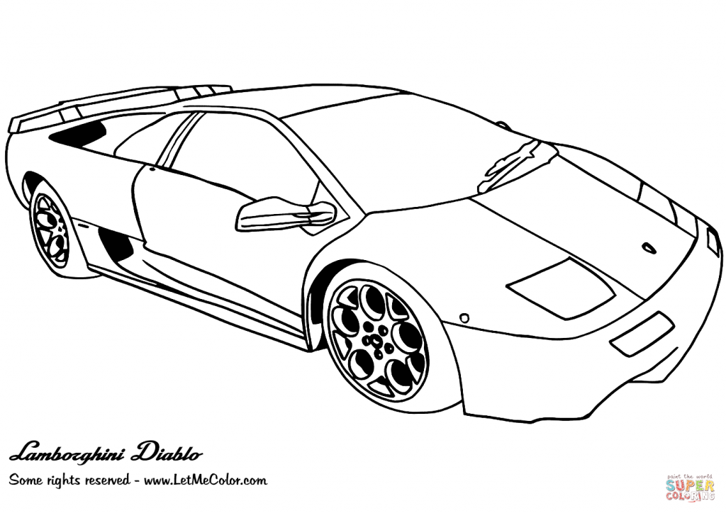 1024x724 Cars Coloring Page Bugatti Veyron2 Pages Lamborghini For Kids Free