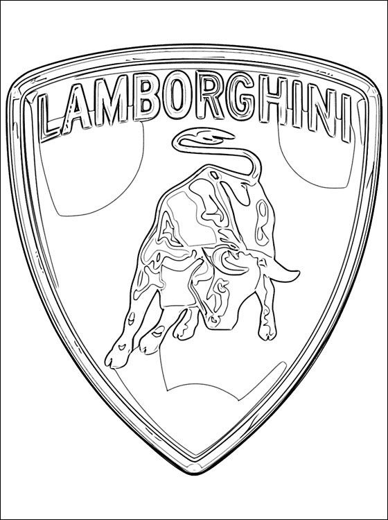 560x750 Lamborghini Logo Coloring Pages For Kids