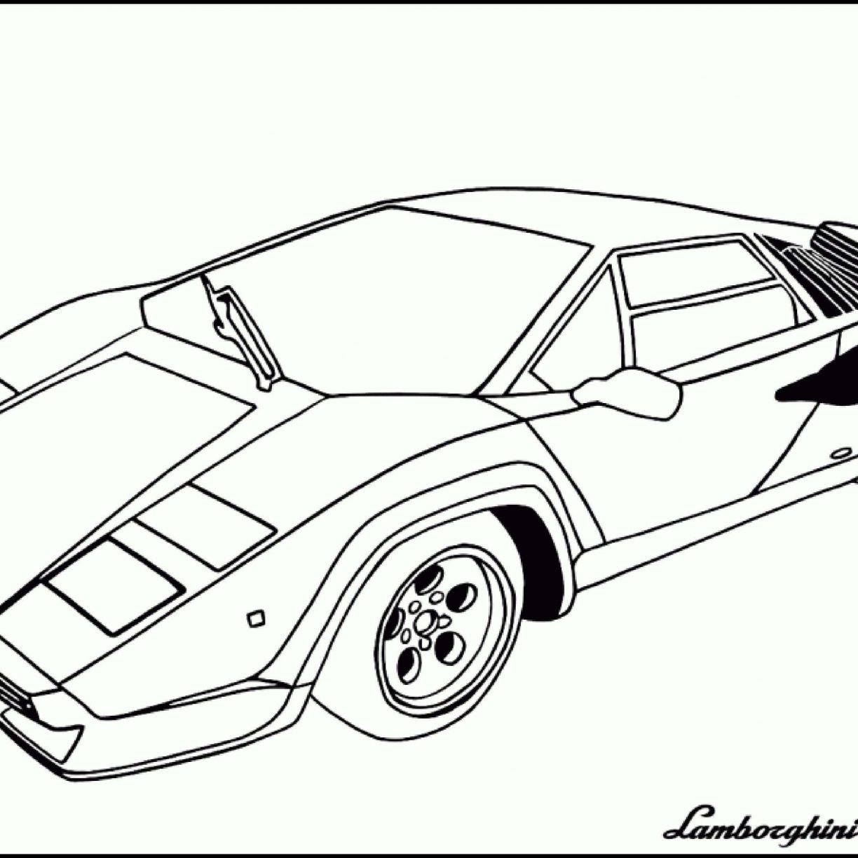 1224x1224 Lamborghini Car Colouring Pages Free Printable Coloring For Kids