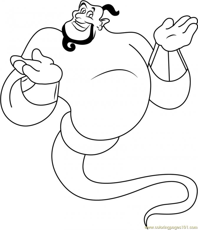672x780 Wonderful Genie Lamp Template