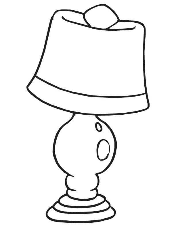 612x792 Lamp For Coloring Dreamtemplates.club