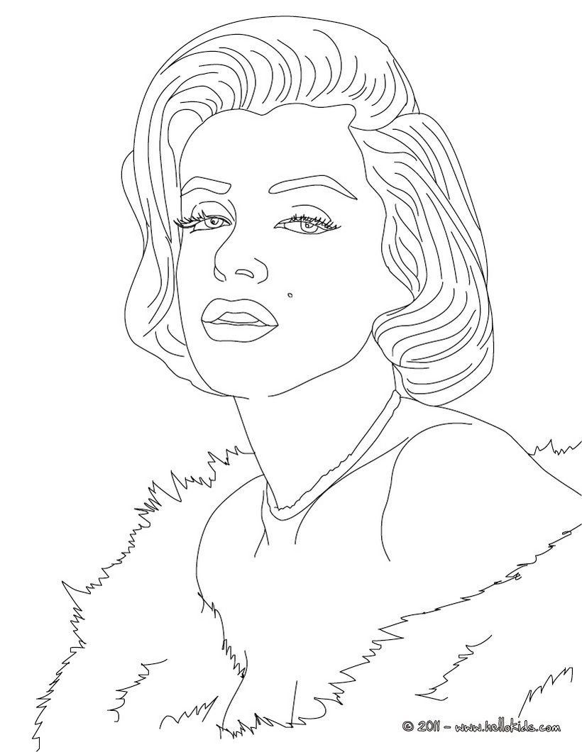 820x1060 Art Famou Page Coloring Book Marylin Monroe Coloring Page