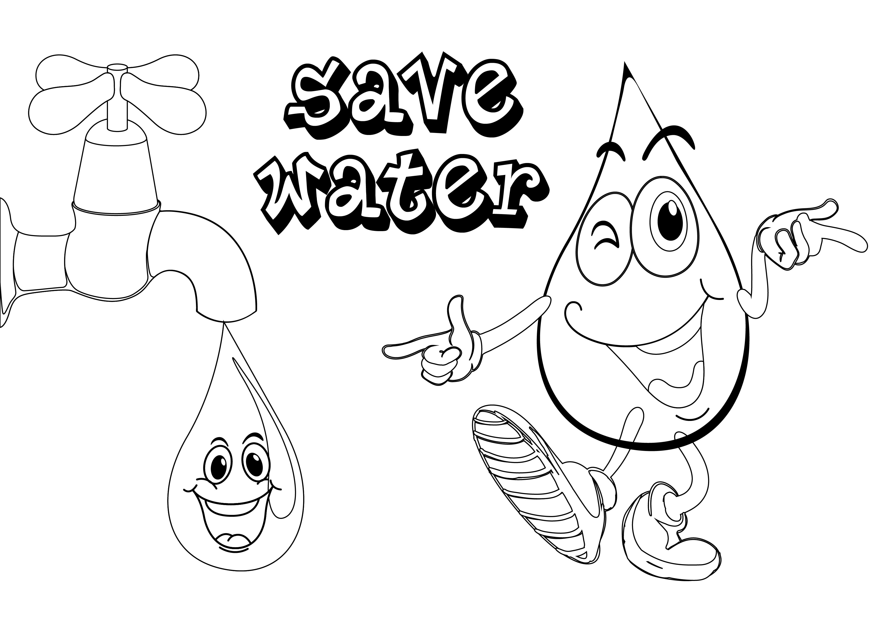 3508x2480 Save Water Coloring Pages Save Water Coloring Pages Colouring
