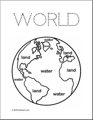304x392 Coloring Page Land And Water Abcteach