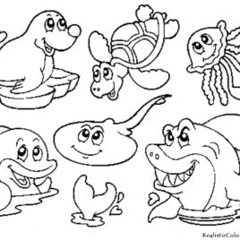 268x268 Coloring Pages Land Animals Archives