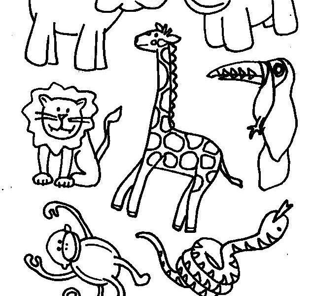 637x600 Land Animals Coloring Pages Safari Coloring Pages See The Wild