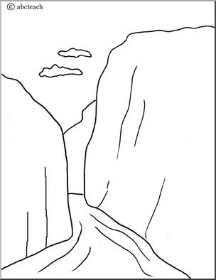 304x394 Coloring Page Landforms