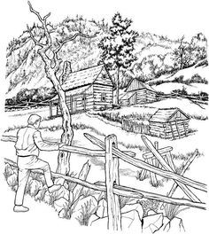 236x264 Landscape Coloring Pages For Adults Adult Coloring Pages