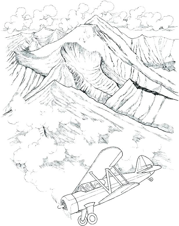 617x780 Landscape Coloring Pages Adults Landscape Coloring Pages