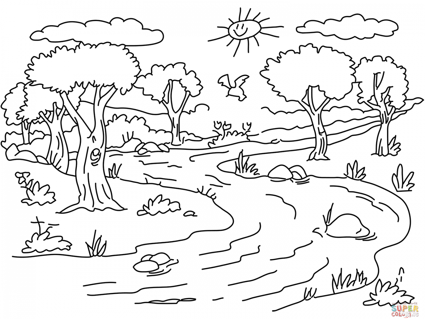 Landscape Coloring Pages To Print