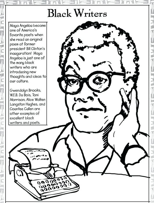 530x698 Langston Hughes Coloring Page Black History Month Coloring Pages