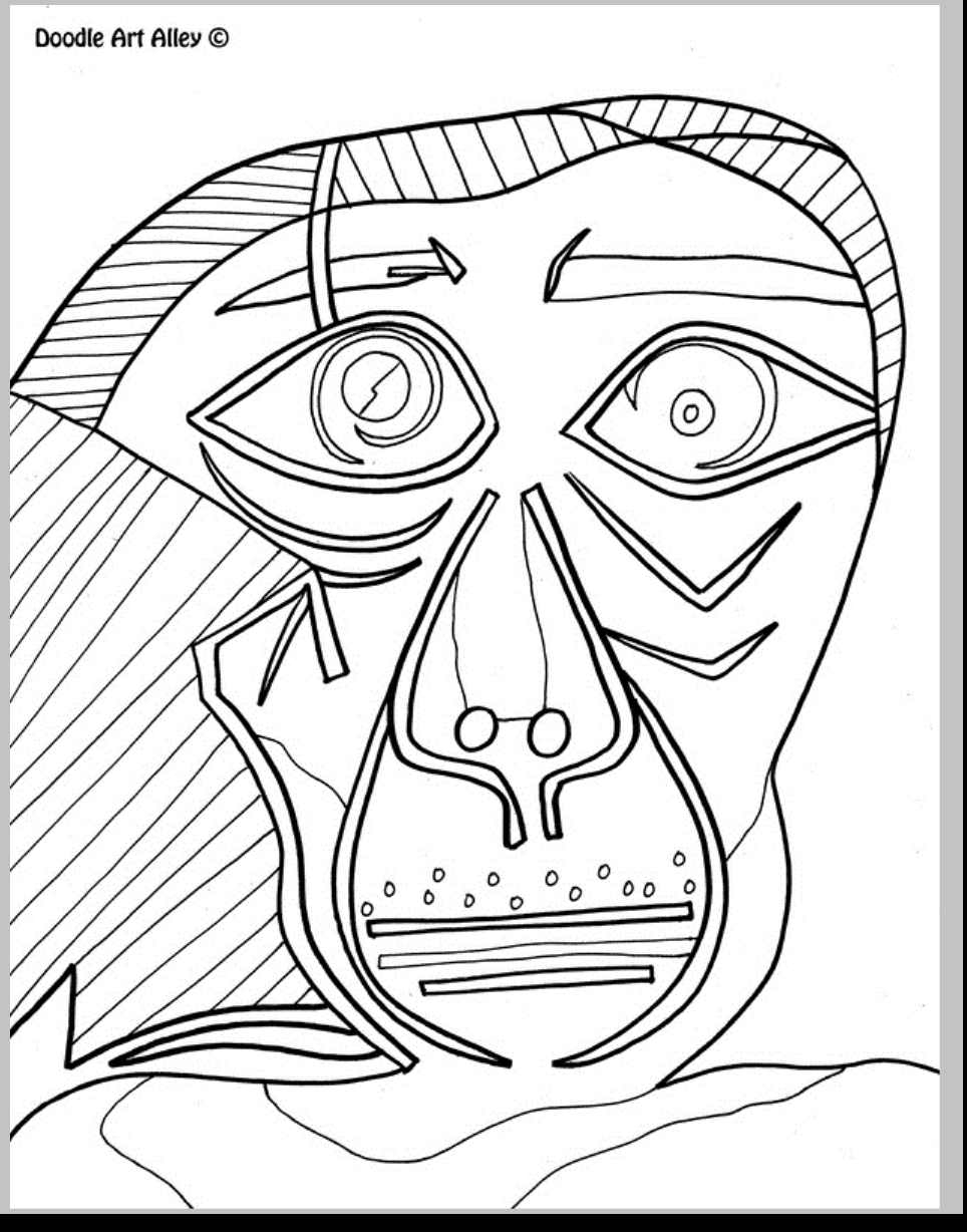 964x1228 Pablo Picasso Coloring Pages Download Coloring For Kids 2018