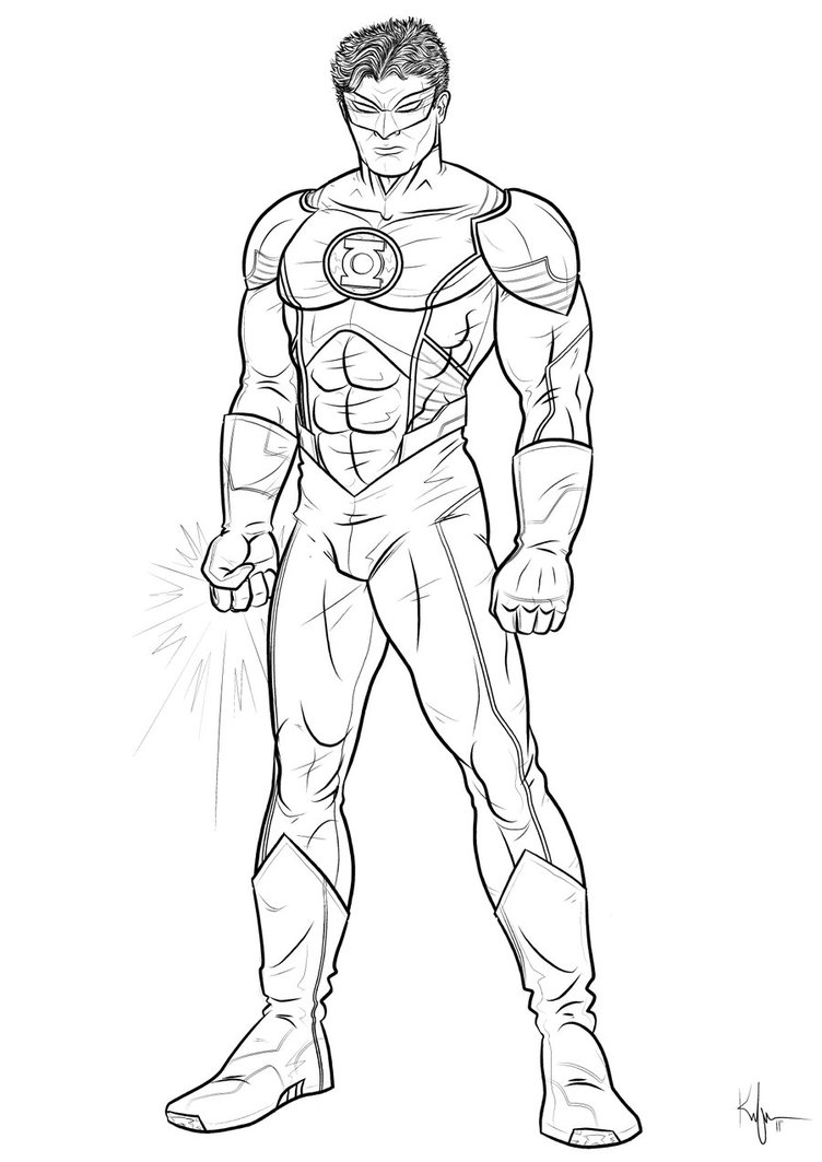752x1063 Green Lantern Coloring Pages