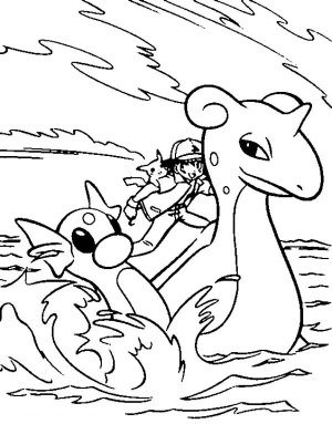 300x383 Pokemon Lapras Coloring Pages