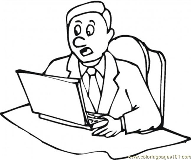Laptop Coloring Page