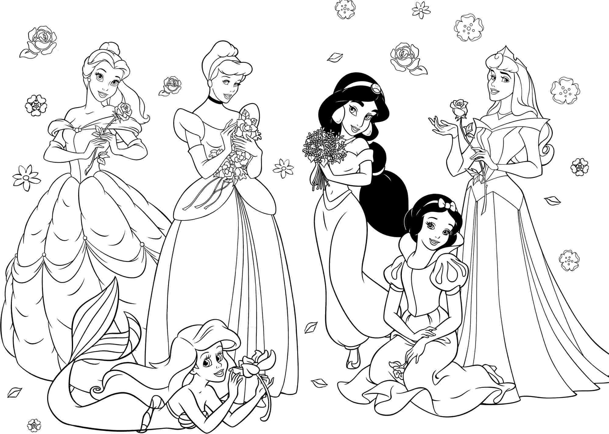 2000x1425 Princess Coloring Pages For Girls Free Large Images Crafting