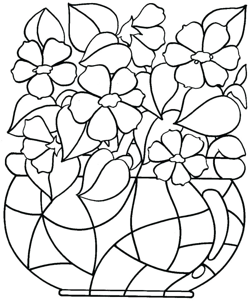 805x963 Large Flower Coloring Pages Large Print Coloring Pages Large