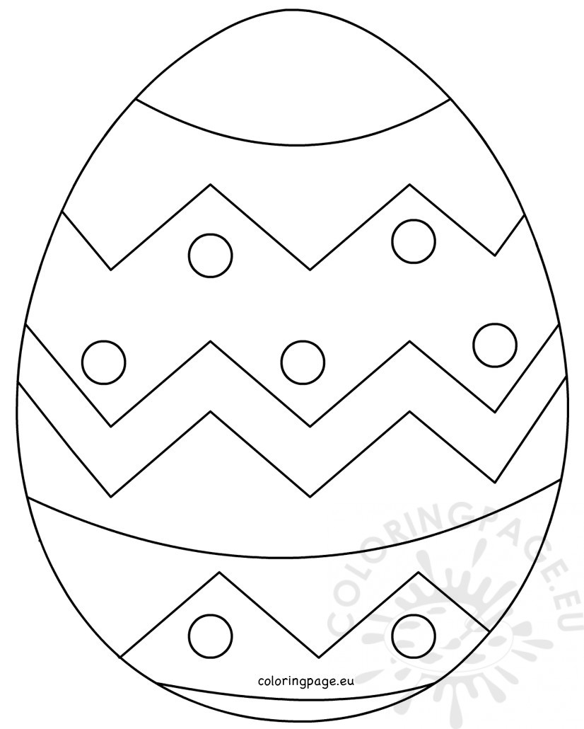 826x1030 Large Easter Egg Patterns Coloring Page