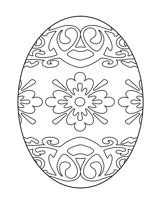 550x712 Coloring Pages Easter Eggs Large