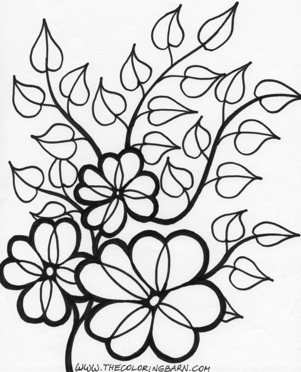 970x1198 Large Flower Coloring Pages