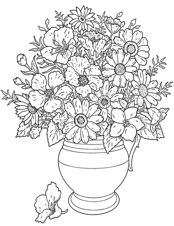 720x932 Coloring Pages Of Flowers Printable Free This Coloring Page