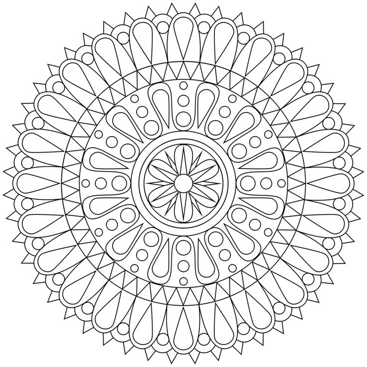 Large Mandala Coloring Pages