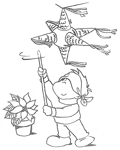 409x512 Coloring Pages January 2011 Las Posadas January