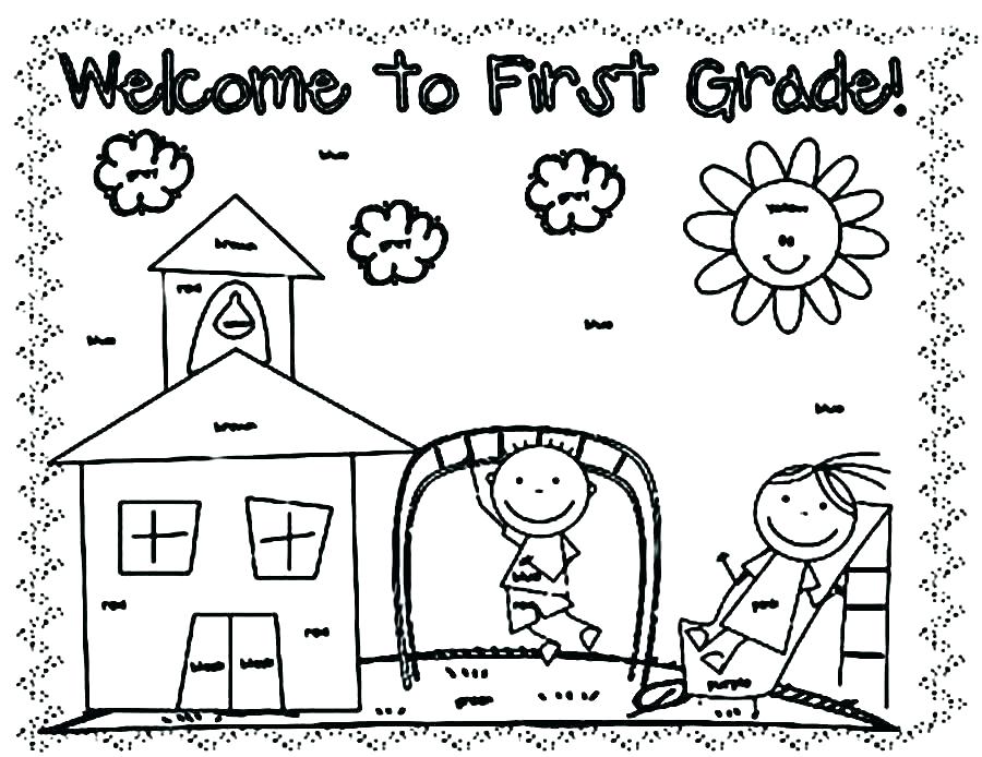 900x694 First Day Of School Coloring Page Cliptext.co