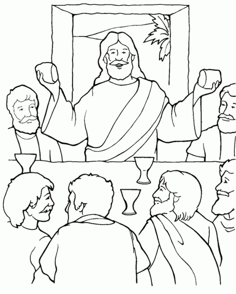 823x1024 Last Supper Coloring Page Fresh Last Supper Coloring Pages