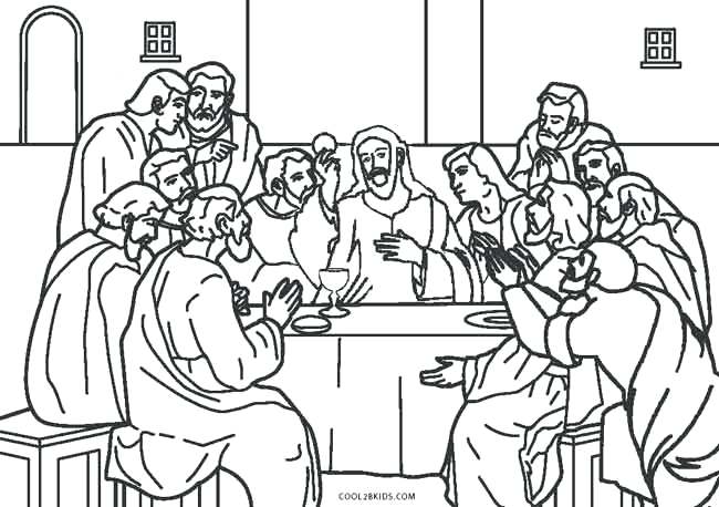 650x458 The Last Supper Coloring Page 10