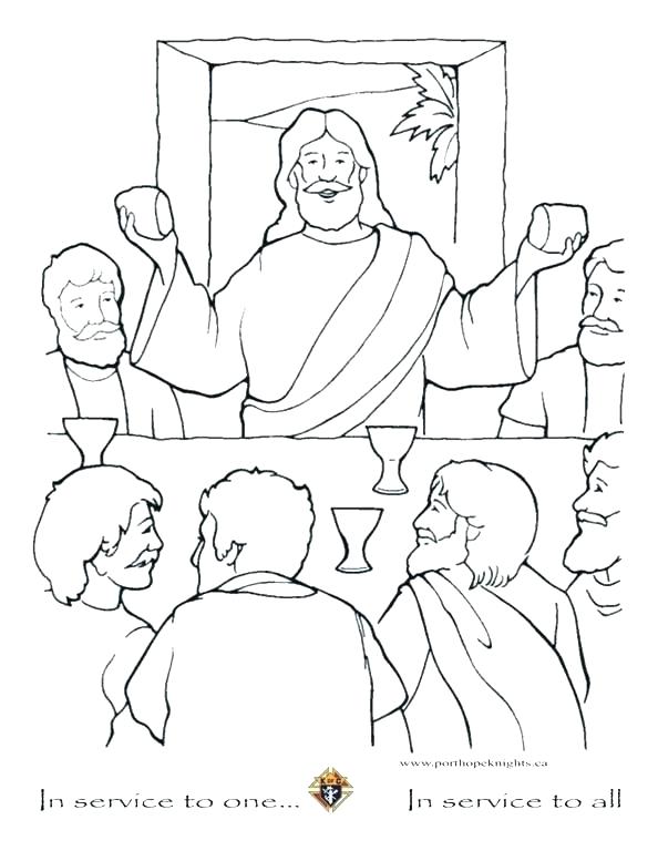 594x768 The Last Supper Coloring Page The Last Supper Colouring Page 2