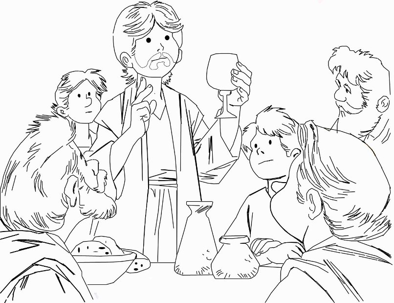 806x619 Holy Thursday Coloring Pages