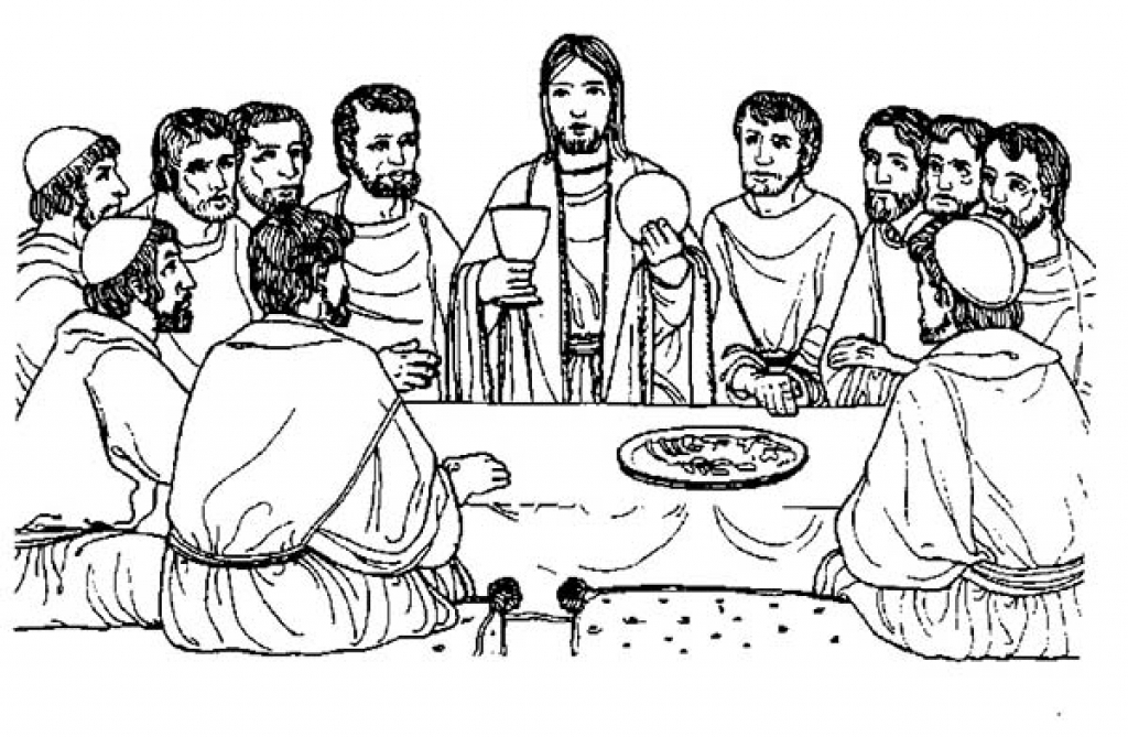 1024x669 Last Supper Coloring Pages Free