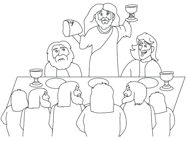 600x450 Last Supper Coloring Pages The Last Supper Coloring Page The Last